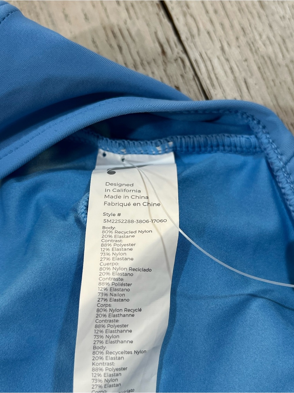 Fabletics Cutout One-Piece Swimsuit Island Escape Blue Size XL NWT - Picture 10 of 11